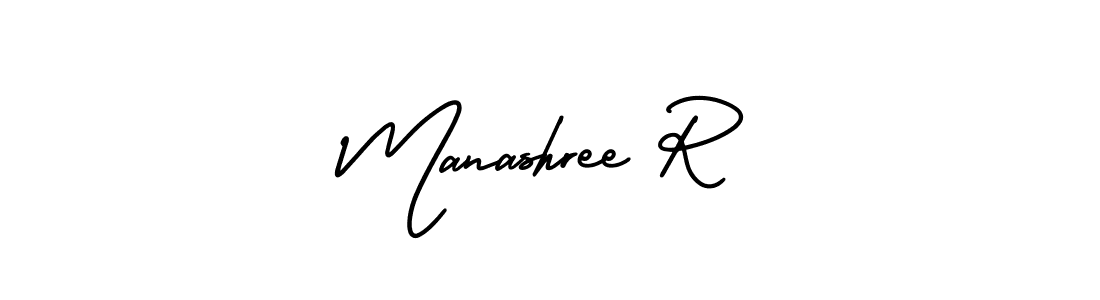 Also You can easily find your signature by using the search form. We will create Manashree R name handwritten signature images for you free of cost using AmerikaSignatureDemo-Regular sign style. Manashree R signature style 3 images and pictures png