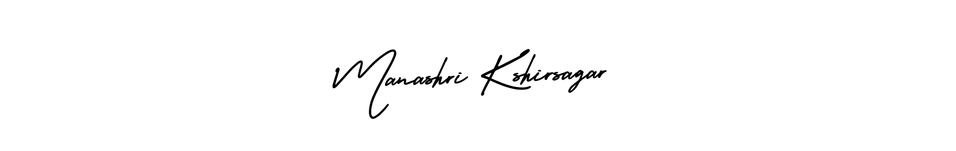 The best way (AmerikaSignatureDemo-Regular) to make a short signature is to pick only two or three words in your name. The name Manashri Kshirsagar include a total of six letters. For converting this name. Manashri Kshirsagar signature style 3 images and pictures png