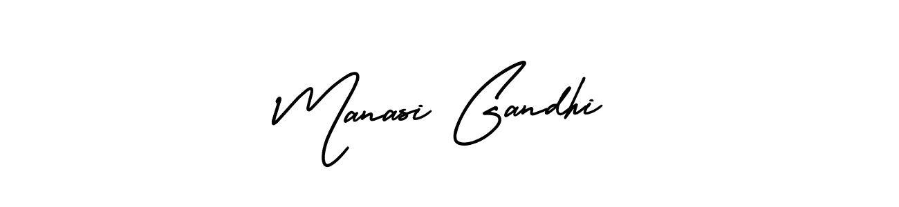 How to make Manasi Gandhi name signature. Use AmerikaSignatureDemo-Regular style for creating short signs online. This is the latest handwritten sign. Manasi Gandhi signature style 3 images and pictures png