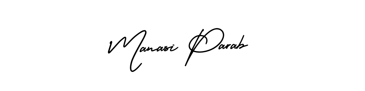 Design your own signature with our free online signature maker. With this signature software, you can create a handwritten (AmerikaSignatureDemo-Regular) signature for name Manasi Parab. Manasi Parab signature style 3 images and pictures png