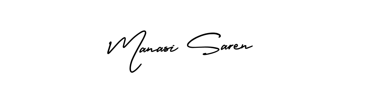 Manasi Saren stylish signature style. Best Handwritten Sign (AmerikaSignatureDemo-Regular) for my name. Handwritten Signature Collection Ideas for my name Manasi Saren. Manasi Saren signature style 3 images and pictures png