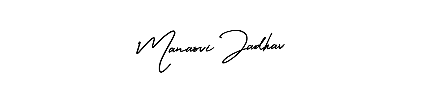 Similarly AmerikaSignatureDemo-Regular is the best handwritten signature design. Signature creator online .You can use it as an online autograph creator for name Manasvi Jadhav. Manasvi Jadhav signature style 3 images and pictures png