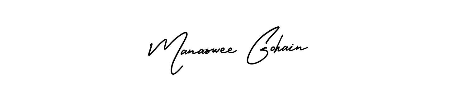 Similarly AmerikaSignatureDemo-Regular is the best handwritten signature design. Signature creator online .You can use it as an online autograph creator for name Manaswee Gohain. Manaswee Gohain signature style 3 images and pictures png