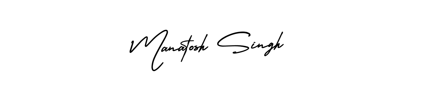Use a signature maker to create a handwritten signature online. With this signature software, you can design (AmerikaSignatureDemo-Regular) your own signature for name Manatosh Singh. Manatosh Singh signature style 3 images and pictures png
