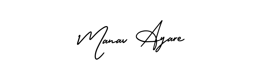 Similarly AmerikaSignatureDemo-Regular is the best handwritten signature design. Signature creator online .You can use it as an online autograph creator for name Manav Ayare. Manav Ayare signature style 3 images and pictures png