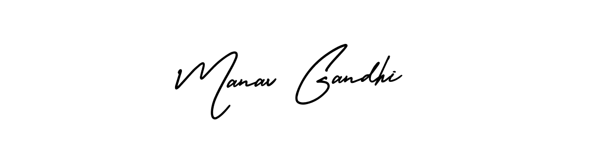 It looks lik you need a new signature style for name Manav Gandhi. Design unique handwritten (AmerikaSignatureDemo-Regular) signature with our free signature maker in just a few clicks. Manav Gandhi signature style 3 images and pictures png