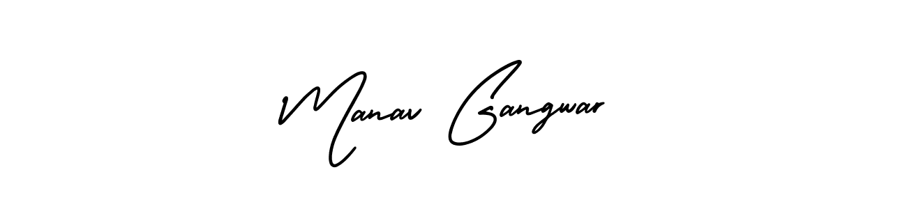 How to Draw Manav Gangwar signature style? AmerikaSignatureDemo-Regular is a latest design signature styles for name Manav Gangwar. Manav Gangwar signature style 3 images and pictures png
