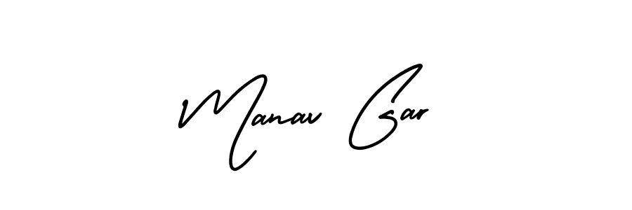It looks lik you need a new signature style for name Manav Gar. Design unique handwritten (AmerikaSignatureDemo-Regular) signature with our free signature maker in just a few clicks. Manav Gar signature style 3 images and pictures png