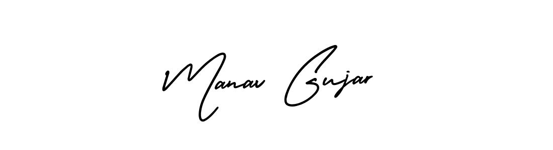 How to Draw Manav Gujar signature style? AmerikaSignatureDemo-Regular is a latest design signature styles for name Manav Gujar. Manav Gujar signature style 3 images and pictures png