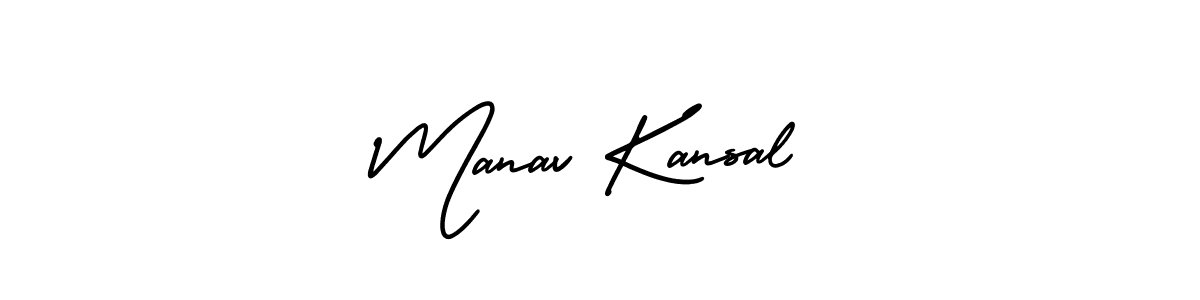 Create a beautiful signature design for name Manav Kansal. With this signature (AmerikaSignatureDemo-Regular) fonts, you can make a handwritten signature for free. Manav Kansal signature style 3 images and pictures png