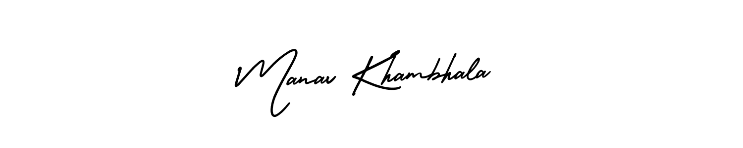 How to make Manav Khambhala signature? AmerikaSignatureDemo-Regular is a professional autograph style. Create handwritten signature for Manav Khambhala name. Manav Khambhala signature style 3 images and pictures png