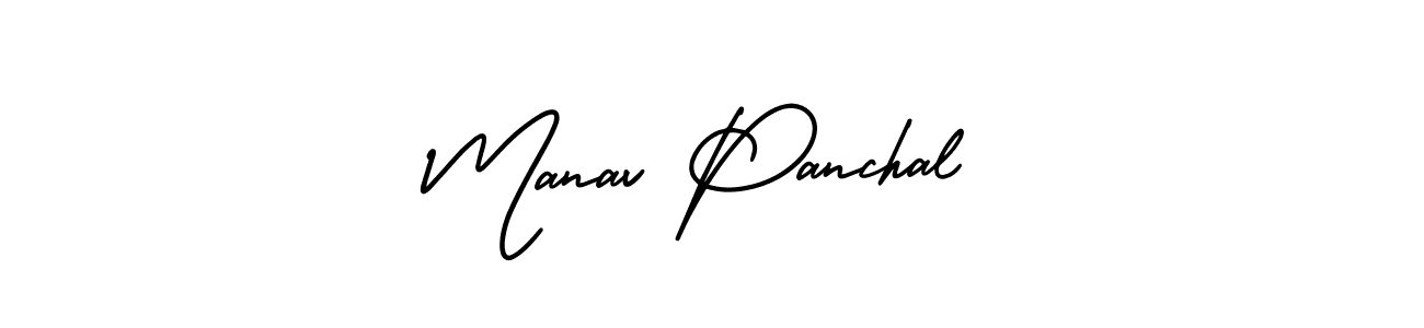 Make a beautiful signature design for name Manav Panchal. With this signature (AmerikaSignatureDemo-Regular) style, you can create a handwritten signature for free. Manav Panchal signature style 3 images and pictures png