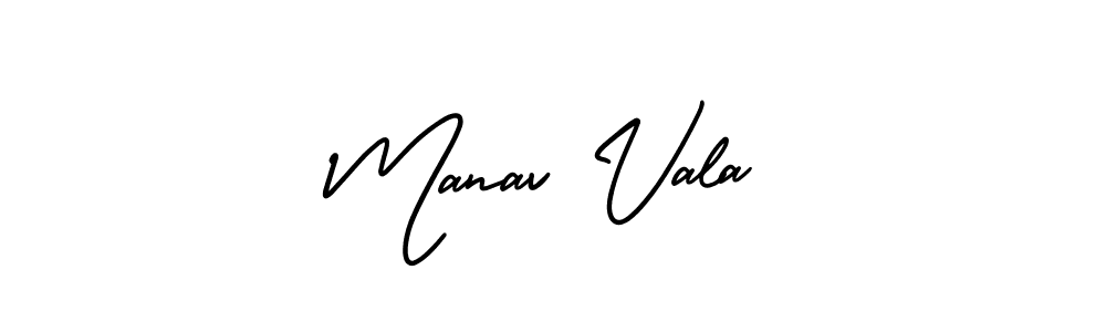 Design your own signature with our free online signature maker. With this signature software, you can create a handwritten (AmerikaSignatureDemo-Regular) signature for name Manav Vala. Manav Vala signature style 3 images and pictures png