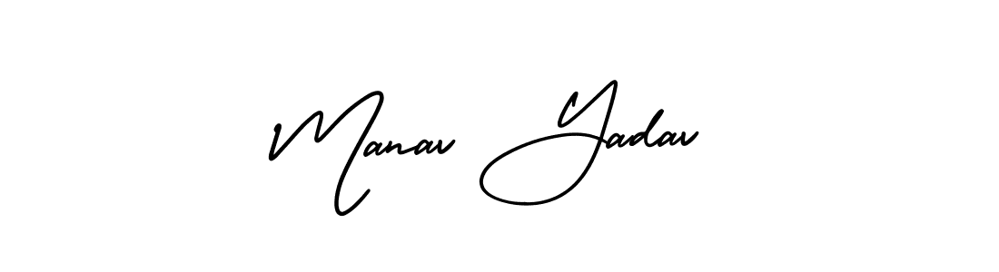Make a beautiful signature design for name Manav Yadav. Use this online signature maker to create a handwritten signature for free. Manav Yadav signature style 3 images and pictures png