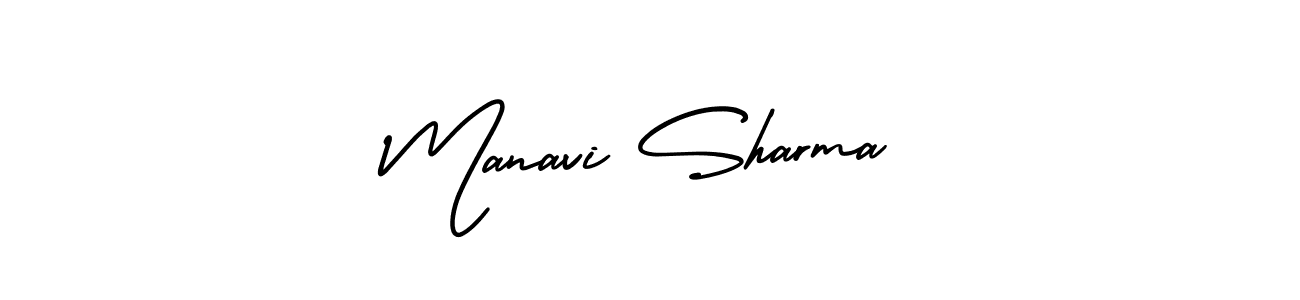 Use a signature maker to create a handwritten signature online. With this signature software, you can design (AmerikaSignatureDemo-Regular) your own signature for name Manavi Sharma. Manavi Sharma signature style 3 images and pictures png