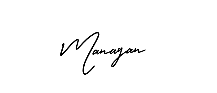 Make a beautiful signature design for name Manayan. With this signature (AmerikaSignatureDemo-Regular) style, you can create a handwritten signature for free. Manayan signature style 3 images and pictures png