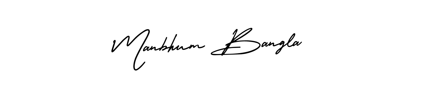 How to make Manbhum Bangla name signature. Use AmerikaSignatureDemo-Regular style for creating short signs online. This is the latest handwritten sign. Manbhum Bangla signature style 3 images and pictures png