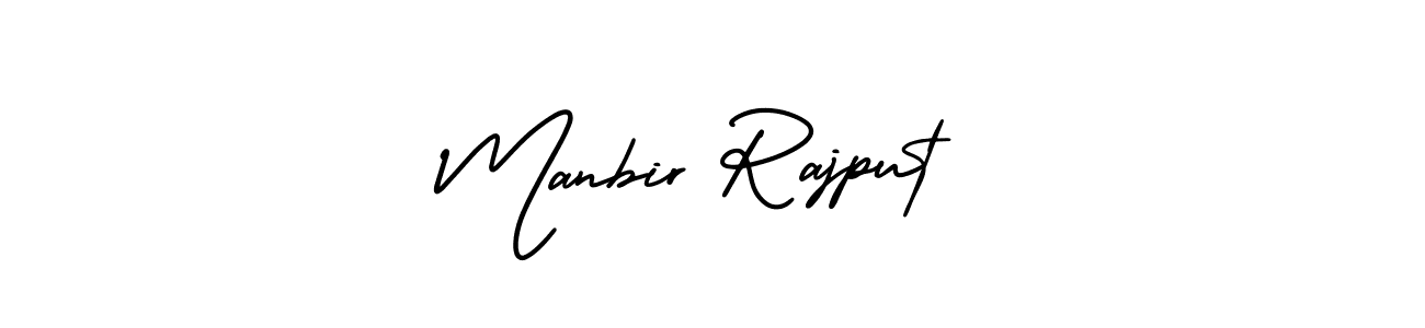 How to make Manbir Rajput name signature. Use AmerikaSignatureDemo-Regular style for creating short signs online. This is the latest handwritten sign. Manbir Rajput signature style 3 images and pictures png