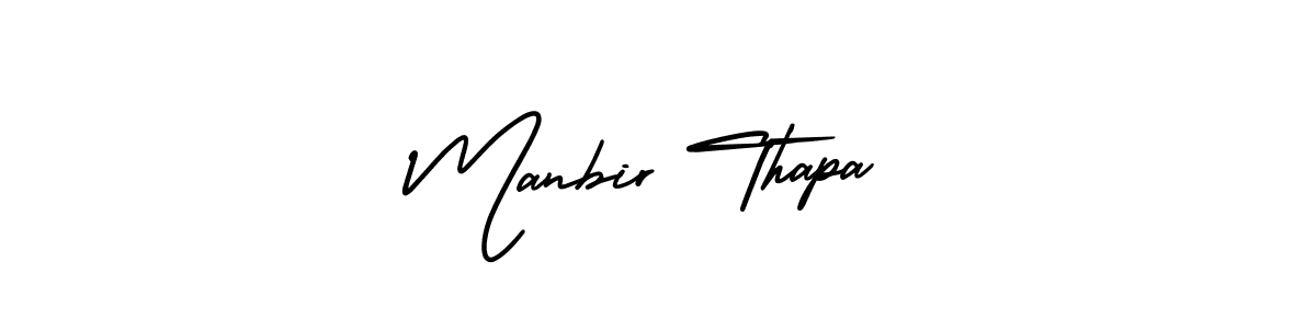 How to Draw Manbir Thapa signature style? AmerikaSignatureDemo-Regular is a latest design signature styles for name Manbir Thapa. Manbir Thapa signature style 3 images and pictures png