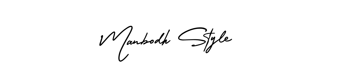 Also You can easily find your signature by using the search form. We will create Manbodh Style name handwritten signature images for you free of cost using AmerikaSignatureDemo-Regular sign style. Manbodh Style signature style 3 images and pictures png