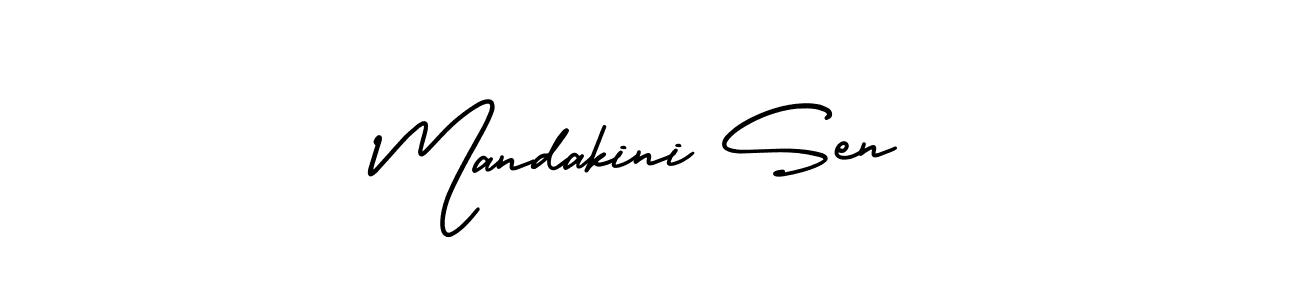 Use a signature maker to create a handwritten signature online. With this signature software, you can design (AmerikaSignatureDemo-Regular) your own signature for name Mandakini Sen. Mandakini Sen signature style 3 images and pictures png