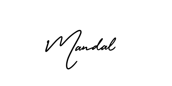 The best way (AmerikaSignatureDemo-Regular) to make a short signature is to pick only two or three words in your name. The name Mandal include a total of six letters. For converting this name. Mandal signature style 3 images and pictures png