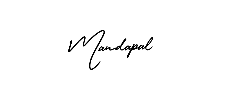 How to make Mandapal name signature. Use AmerikaSignatureDemo-Regular style for creating short signs online. This is the latest handwritten sign. Mandapal signature style 3 images and pictures png