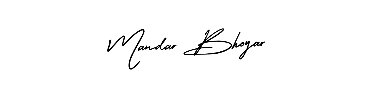 AmerikaSignatureDemo-Regular is a professional signature style that is perfect for those who want to add a touch of class to their signature. It is also a great choice for those who want to make their signature more unique. Get Mandar Bhoyar name to fancy signature for free. Mandar Bhoyar signature style 3 images and pictures png