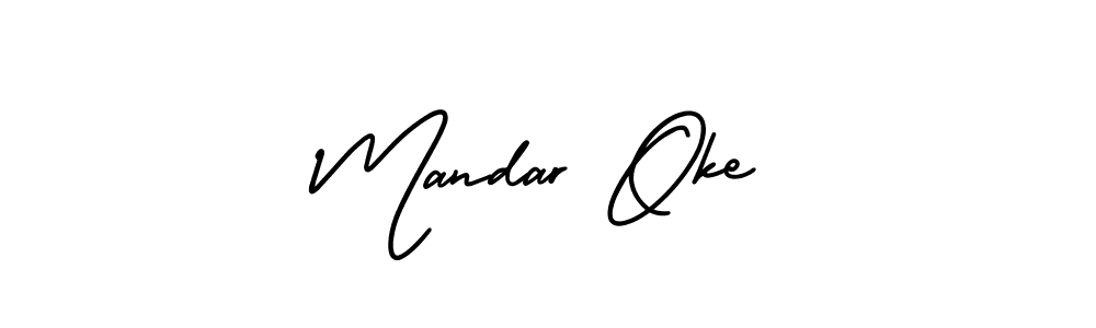 Mandar Oke stylish signature style. Best Handwritten Sign (AmerikaSignatureDemo-Regular) for my name. Handwritten Signature Collection Ideas for my name Mandar Oke. Mandar Oke signature style 3 images and pictures png