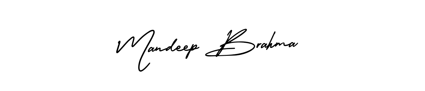 Mandeep Brahma stylish signature style. Best Handwritten Sign (AmerikaSignatureDemo-Regular) for my name. Handwritten Signature Collection Ideas for my name Mandeep Brahma. Mandeep Brahma signature style 3 images and pictures png