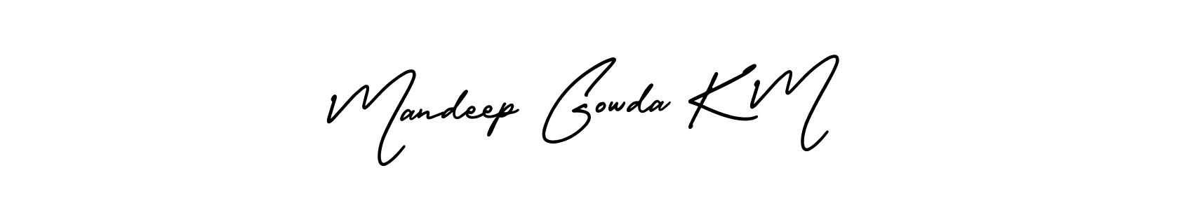Use a signature maker to create a handwritten signature online. With this signature software, you can design (AmerikaSignatureDemo-Regular) your own signature for name Mandeep Gowda K M. Mandeep Gowda K M signature style 3 images and pictures png