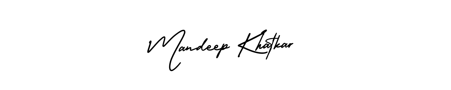 Design your own signature with our free online signature maker. With this signature software, you can create a handwritten (AmerikaSignatureDemo-Regular) signature for name Mandeep Khatkar. Mandeep Khatkar signature style 3 images and pictures png