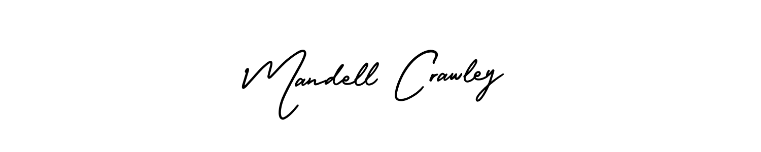 Mandell Crawley stylish signature style. Best Handwritten Sign (AmerikaSignatureDemo-Regular) for my name. Handwritten Signature Collection Ideas for my name Mandell Crawley. Mandell Crawley signature style 3 images and pictures png