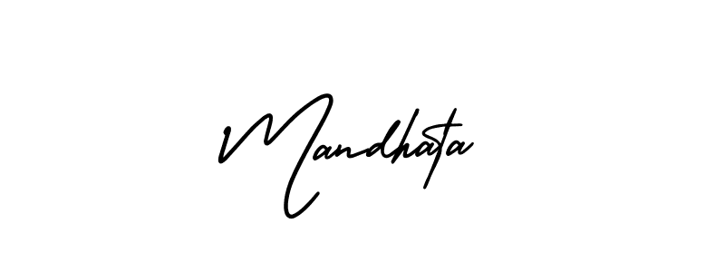 Mandhata stylish signature style. Best Handwritten Sign (AmerikaSignatureDemo-Regular) for my name. Handwritten Signature Collection Ideas for my name Mandhata. Mandhata signature style 3 images and pictures png