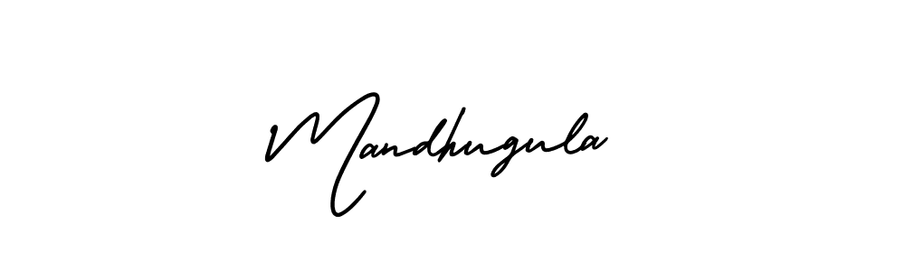 Also we have Mandhugula name is the best signature style. Create professional handwritten signature collection using AmerikaSignatureDemo-Regular autograph style. Mandhugula signature style 3 images and pictures png