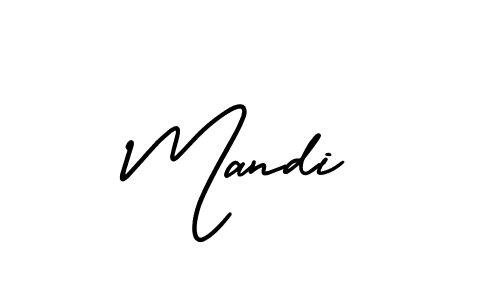 Design your own signature with our free online signature maker. With this signature software, you can create a handwritten (AmerikaSignatureDemo-Regular) signature for name Mandi. Mandi signature style 3 images and pictures png