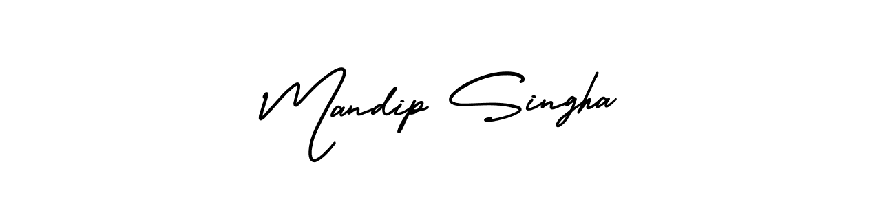 You should practise on your own different ways (AmerikaSignatureDemo-Regular) to write your name (Mandip Singha) in signature. don't let someone else do it for you. Mandip Singha signature style 3 images and pictures png