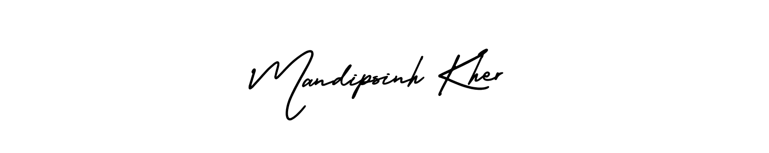 Design your own signature with our free online signature maker. With this signature software, you can create a handwritten (AmerikaSignatureDemo-Regular) signature for name Mandipsinh Kher. Mandipsinh Kher signature style 3 images and pictures png