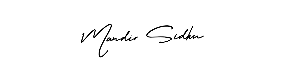 You should practise on your own different ways (AmerikaSignatureDemo-Regular) to write your name (Mandir Sidhu) in signature. don't let someone else do it for you. Mandir Sidhu signature style 3 images and pictures png