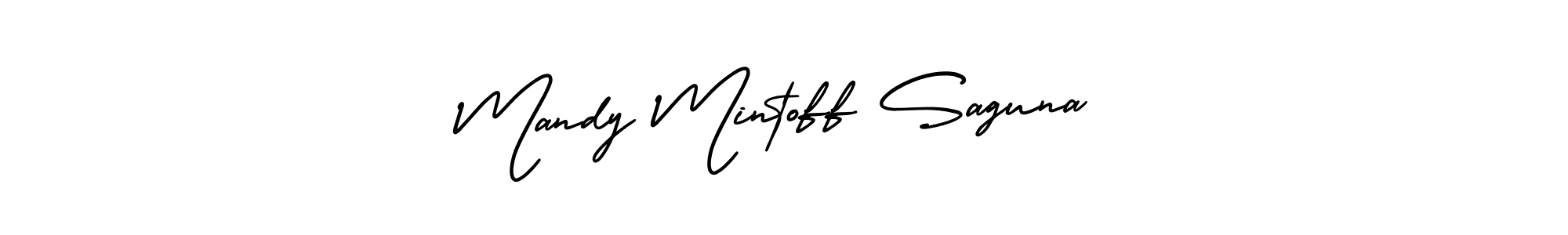 Make a beautiful signature design for name Mandy Mintoff Saguna. With this signature (AmerikaSignatureDemo-Regular) style, you can create a handwritten signature for free. Mandy Mintoff Saguna signature style 3 images and pictures png