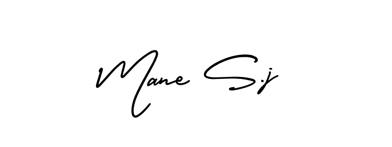 Design your own signature with our free online signature maker. With this signature software, you can create a handwritten (AmerikaSignatureDemo-Regular) signature for name Mane S.j. Mane S.j signature style 3 images and pictures png