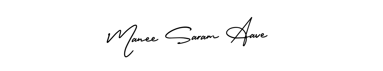 AmerikaSignatureDemo-Regular is a professional signature style that is perfect for those who want to add a touch of class to their signature. It is also a great choice for those who want to make their signature more unique. Get Manee Saram Aave name to fancy signature for free. Manee Saram Aave signature style 3 images and pictures png