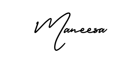 Make your name Maneesa memorable on every contract using AmerikaSignatureDemo-Regular autograph style. Instant transparent background export available. Maneesa signature style 3 images and pictures png