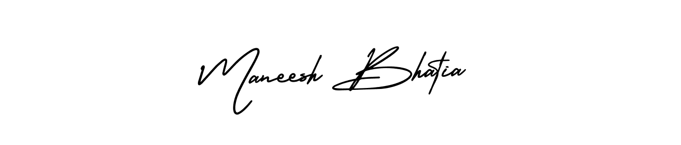 How to make Maneesh Bhatia signature? AmerikaSignatureDemo-Regular is a professional autograph style. Create handwritten signature for Maneesh Bhatia name. Maneesh Bhatia signature style 3 images and pictures png