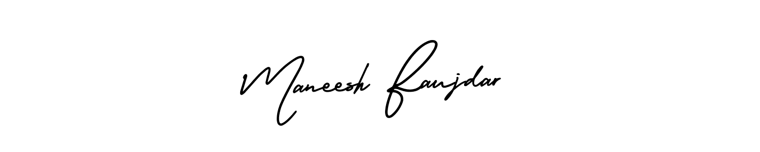 if you are searching for the best signature style for your name Maneesh Faujdar. so please give up your signature search. here we have designed multiple signature styles  using AmerikaSignatureDemo-Regular. Maneesh Faujdar signature style 3 images and pictures png