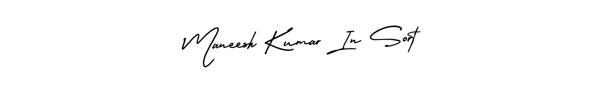 Create a beautiful signature design for name Maneesh Kumar In Sort. With this signature (AmerikaSignatureDemo-Regular) fonts, you can make a handwritten signature for free. Maneesh Kumar In Sort signature style 3 images and pictures png