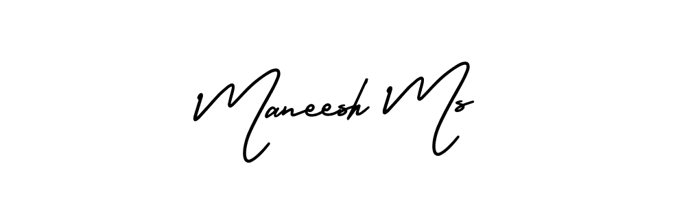 It looks lik you need a new signature style for name Maneesh Ms. Design unique handwritten (AmerikaSignatureDemo-Regular) signature with our free signature maker in just a few clicks. Maneesh Ms signature style 3 images and pictures png
