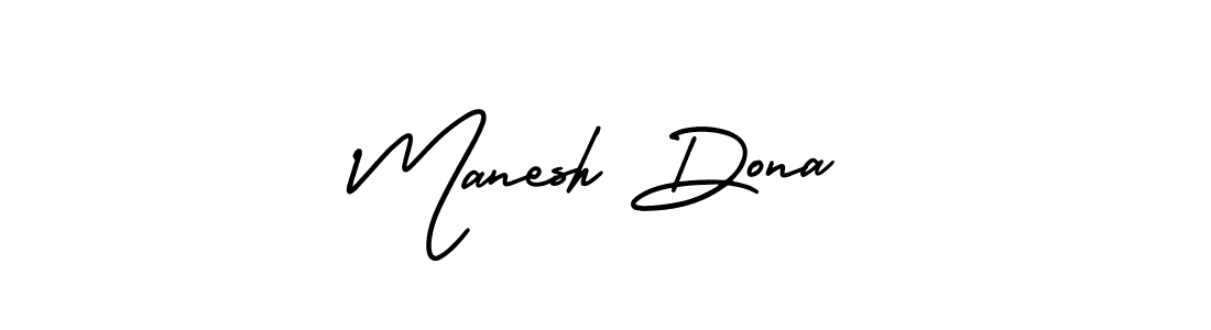 Use a signature maker to create a handwritten signature online. With this signature software, you can design (AmerikaSignatureDemo-Regular) your own signature for name Manesh Dona. Manesh Dona signature style 3 images and pictures png