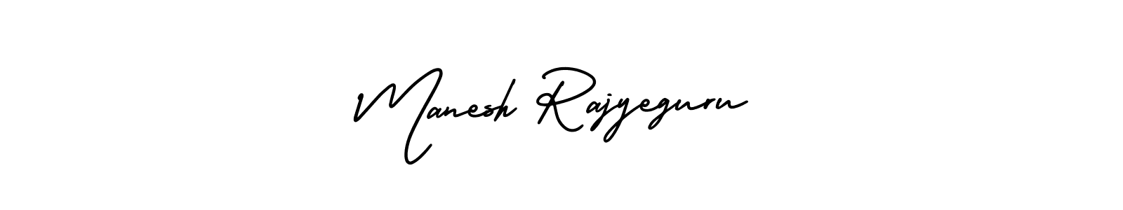 It looks lik you need a new signature style for name Manesh Rajyeguru. Design unique handwritten (AmerikaSignatureDemo-Regular) signature with our free signature maker in just a few clicks. Manesh Rajyeguru signature style 3 images and pictures png