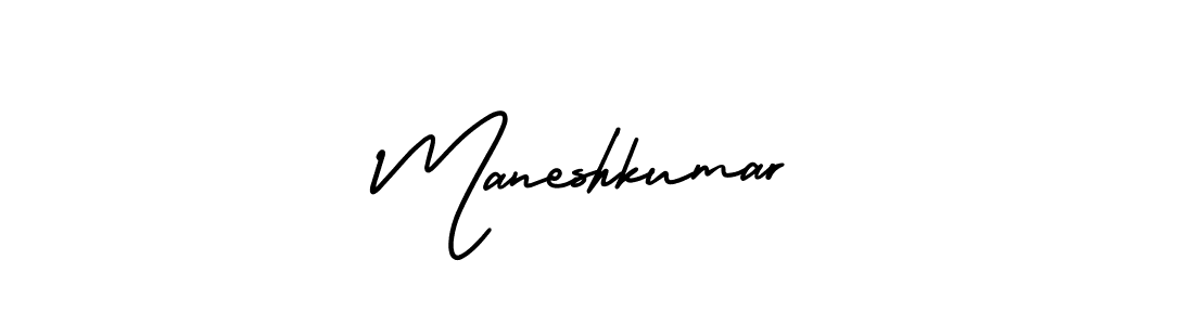 Create a beautiful signature design for name Maneshkumar. With this signature (AmerikaSignatureDemo-Regular) fonts, you can make a handwritten signature for free. Maneshkumar signature style 3 images and pictures png